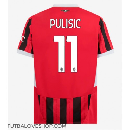 Dres AC Milan Christian Pulisic #11 Domáci 2024-25 Krátky Rukáv